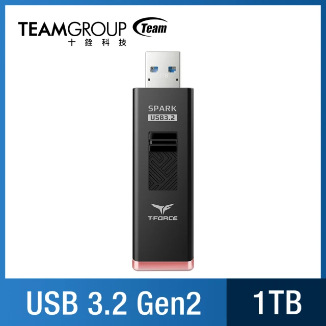 Team 十銓Team 十銓 TEAM十銓 T-FORCE SPARK LED 1TB 極速隨身碟USB3.2 Gen2(讀取1000MB/s)