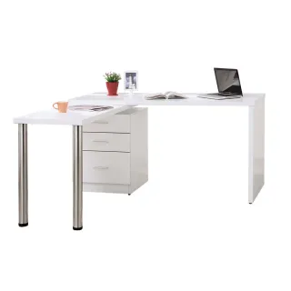 【Hampton 漢汀堡】諾姆白色4.8尺旋轉功能桌(一般地區免運費/書桌/桌子)