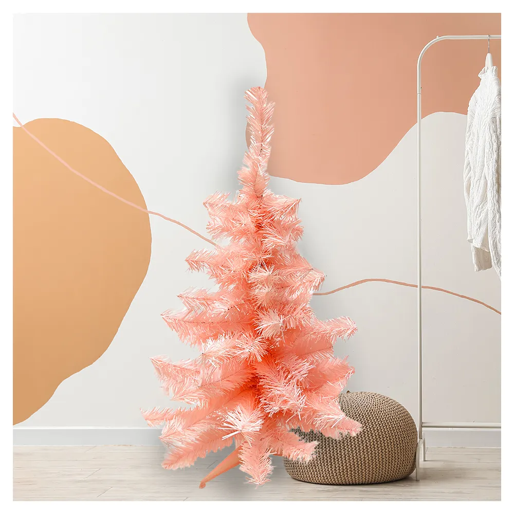 【摩達客】台製豪華型3尺/3呎 90cm 夢幻粉紅色聖誕樹 裸樹(不含飾品 不含燈)