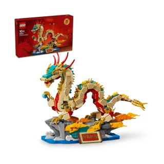 【LEGO 樂高】新年盒組系列 80112 祥龍納福(端午禮物 端午節 龍年禮物 居家擺設)