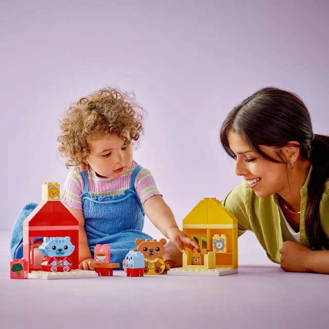 【LEGO 樂高】得寶系列 10414 每日活動：吃飯和睡覺時間(學齡前玩具 幼兒積木)