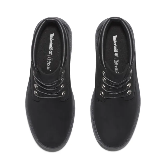 【Timberland】女款黑色 Stone Street 中筒厚底防水靴(A5REN015)