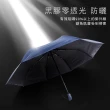 【雨傘王】《BigRed 安全感DARK》27吋黑膠傘布大傘面自動折傘(終身免費維修)