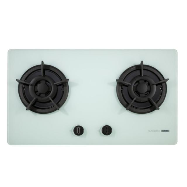 【SAKURA 櫻花】雙口檯面爐G2522BG瓦斯爐白色NG1/LPG(G2522BGW基本安裝)