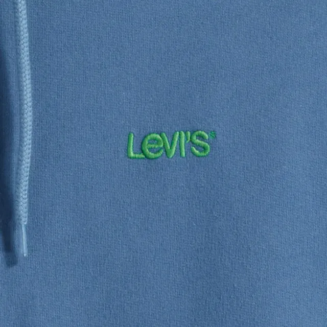【LEVIS 官方旗艦】男款 連帽外套 / 精工刺繡Logo 靛藍 熱賣單品 A1970-0001