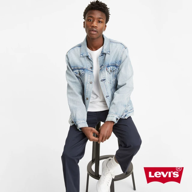 【LEVIS 官方旗艦】男款 牛仔外套 / 寬鬆休閒版型 / 淺藍水洗 熱賣單品 77380-0014