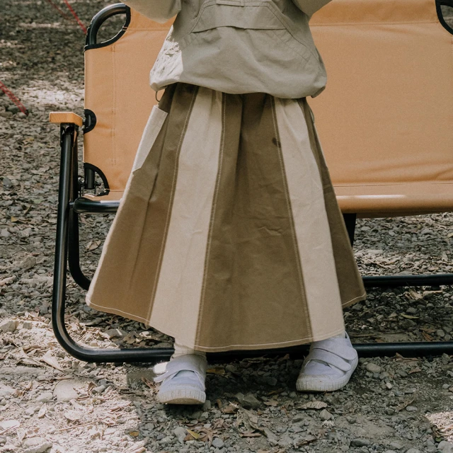 Queenshop 童裝 親子系列 簡約撞色拼接造型半身裙 