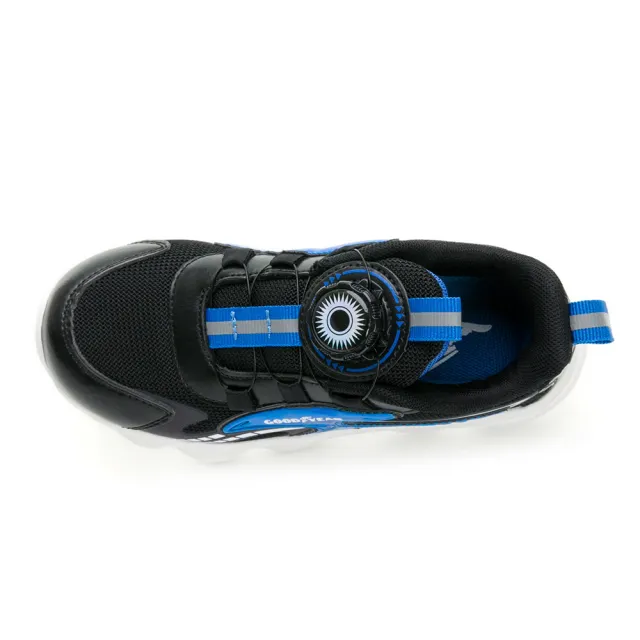 【GOODYEAR 固特異】幻彩星能-旋轉扣輕量運動鞋/童 透氣 機能鞋墊 快穿脫 黑藍(GAKR38430)