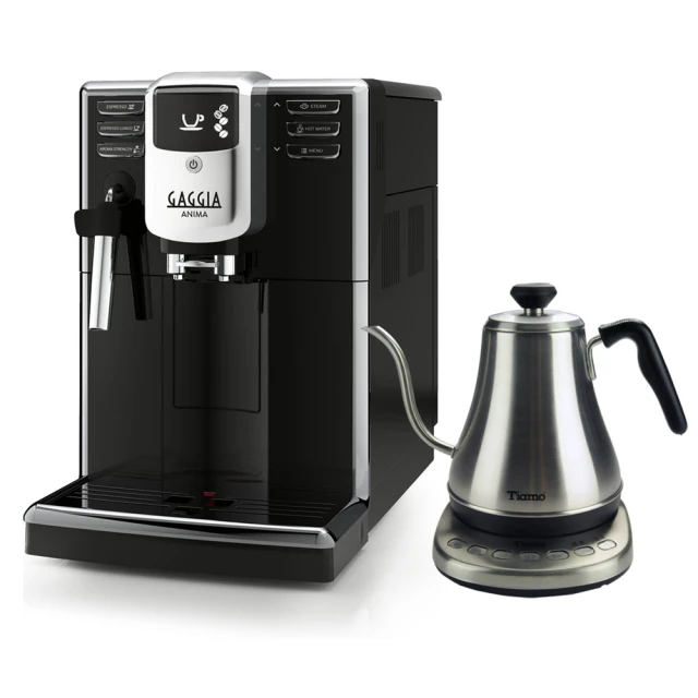 GAGGIA ANIMA 全自動咖啡機 110V+Tiamo 電細口壺0.8L 110V(HG7272+HG2448)