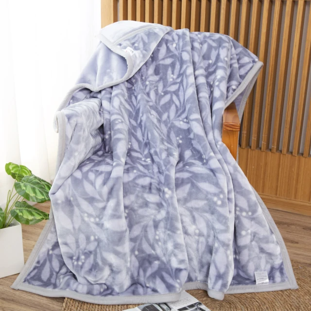 京都西川 新合纖雙層印花厚毛毯 / 單人毛毯(被頭毯 / 舒
