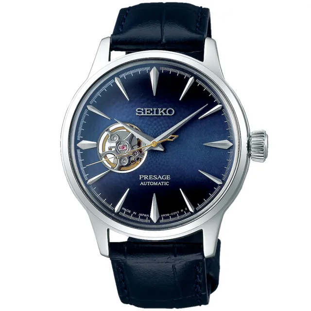 【SEIKO 精工】PRESAGE 調酒系列 開芯機械對錶 禮物推薦 送禮首選(4R38-01N0B+4R38-01Y0B)