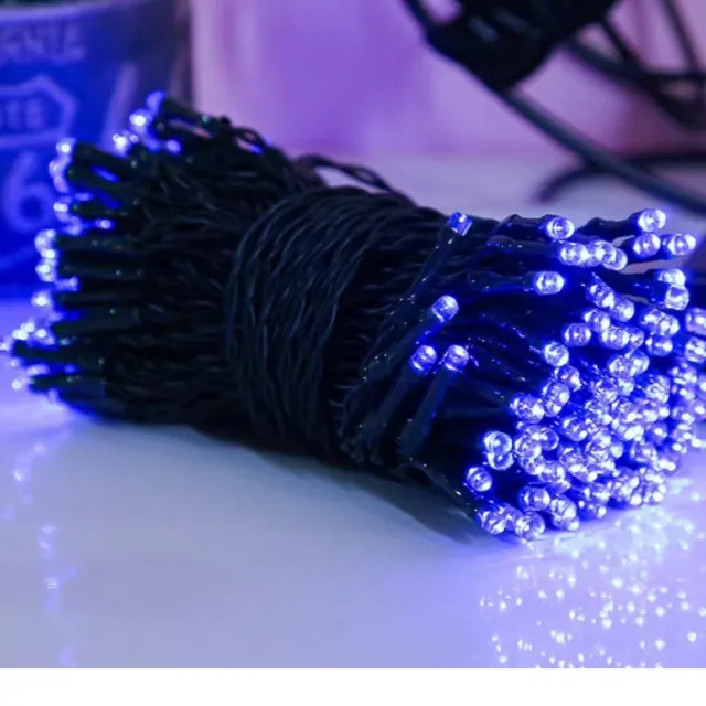 【May Shop】兩入組  LED太陽能燈串戶外花園庭院裝飾防水小彩燈(聖誕燈 氛圍燈)