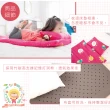 【奶油獅】同樂會系列-台灣製造-可黏式收納100%純棉安親午睡記憶睡墊含枕幼幼床(湖水藍)