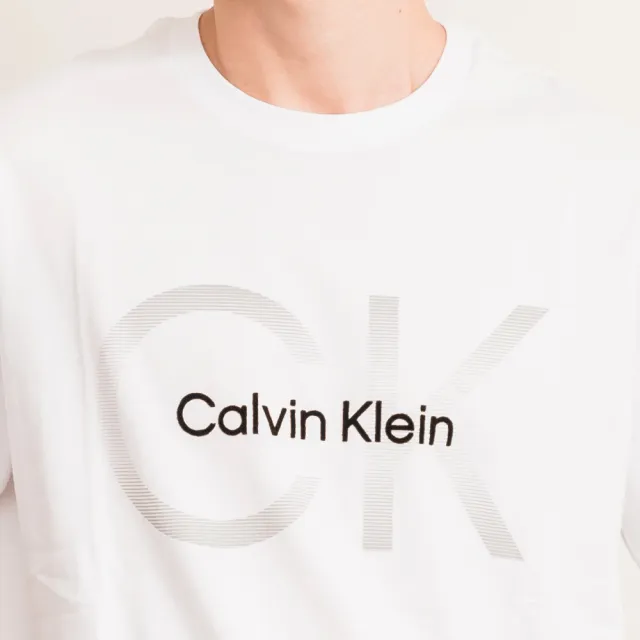 【Calvin Klein 凱文克萊】CK 男版 經典大CK絨布文字 短袖 短T上衣 T恤 衣服 美國代購(秋冬新品)