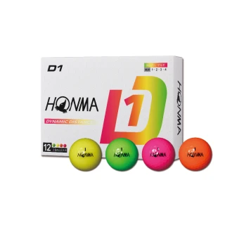 【HONMA 本間高爾夫】GOLF BALL NEW D1 兩層球 高爾夫球 BT2401(合規高反發內核心 白色、彩色任選)