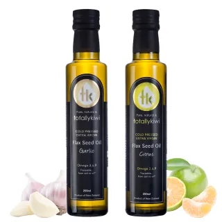 【Totally kiwi】紐西蘭100%冷壓初榨亞麻仁油250ml 風味油(omega-3)