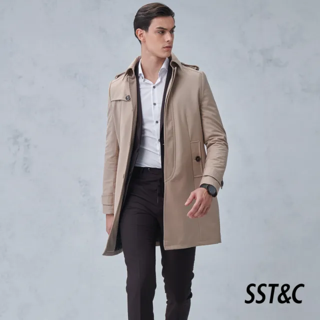 【SST&C 超值限定】男裝 羊毛長版大衣/雙排扣大衣-多款任選