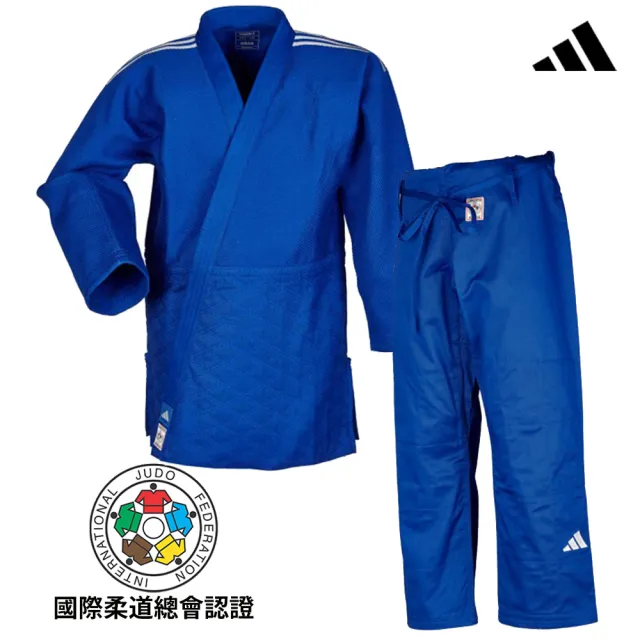 【adidas 愛迪達】IJF認證紅框柔道服(JUDO 武道 黑帶 投技 寢技 格鬥 武術 防身術)