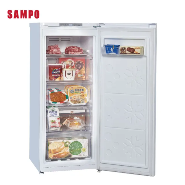 【SAMPO 聲寶】125公升風冷無霜變頻直立式冷凍櫃(SRF-125FD)
