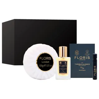 【FLORIS】御藏系列3件禮盒組 - 71/72 香水14ml+針管香水2ml+沐浴皂100g(專櫃公司貨)