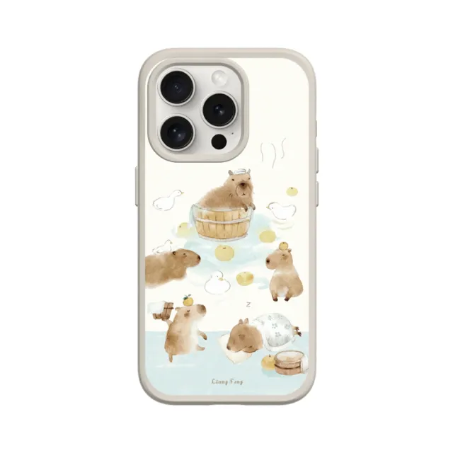 【RHINOSHIELD 犀牛盾】iPhone 14/Plus/Pro/Max SolidSuit背蓋手機殼/涼丰系列-水豚君(涼丰)