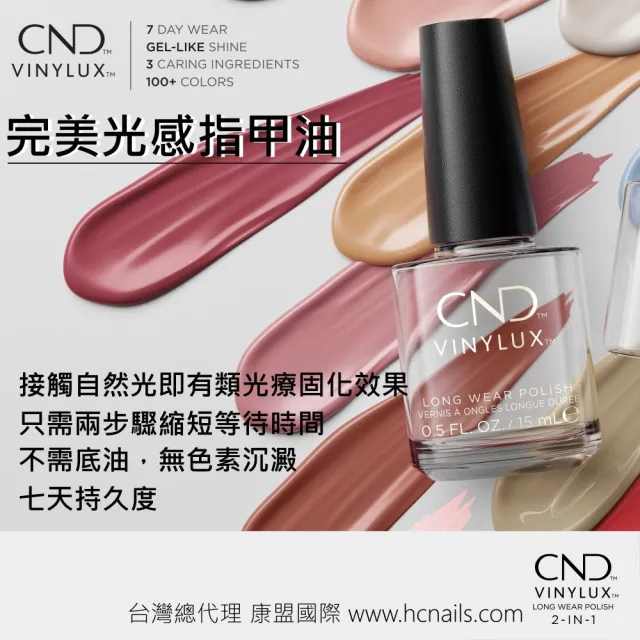 【CND】CND VINYLUX 完美光感指甲油 常態色4色任選Ⅳ 15ml(類光療/美甲)