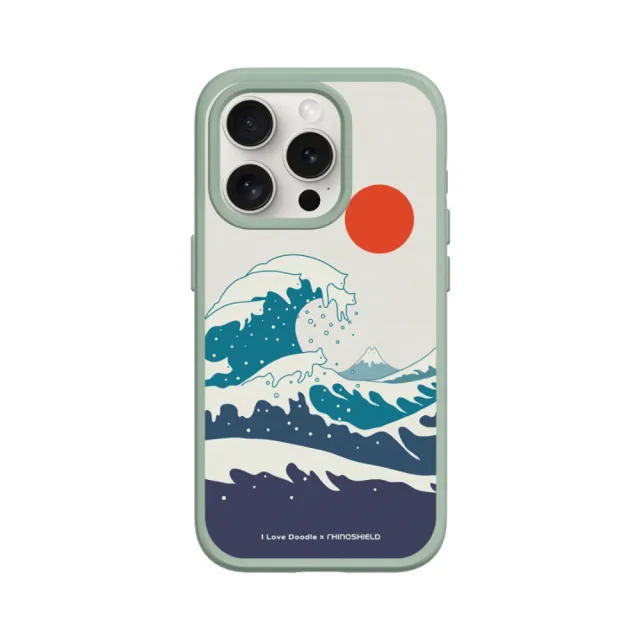 【RHINOSHIELD 犀牛盾】iPhone 11/Pro/Pro Max SolidSuit背蓋手機殼/貓咪海浪(I Love Doodle)