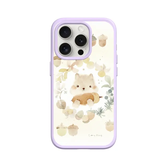 【RHINOSHIELD 犀牛盾】iPhone 12 mini/Pro/Max SolidSuit背蓋手機殼/涼丰系列-松果與小松鼠(涼丰)