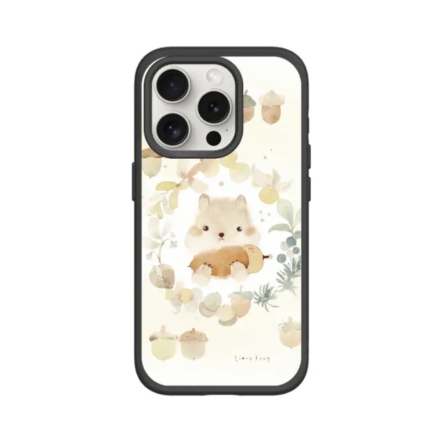 【RHINOSHIELD 犀牛盾】iPhone 12 mini/Pro/Max SolidSuit背蓋手機殼/涼丰系列-松果與小松鼠(涼丰)