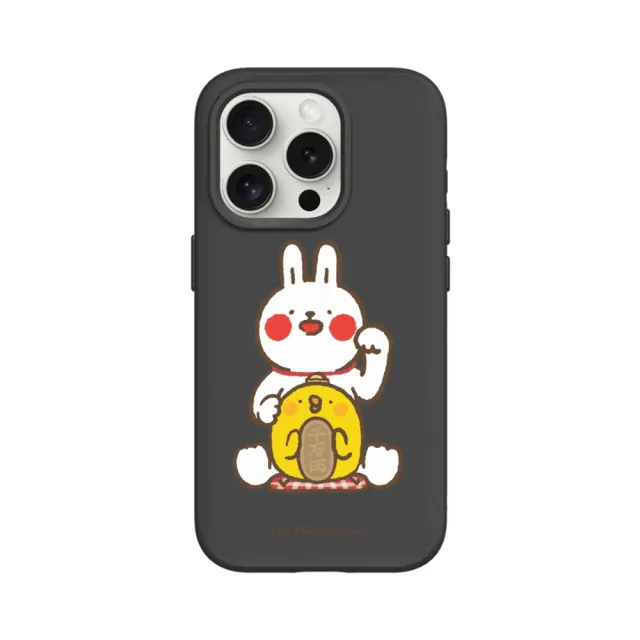 【RHINOSHIELD 犀牛盾】iPhone 12 mini/Pro/Max SolidSuit背蓋手機殼/招財(懶散兔與啾先生)
