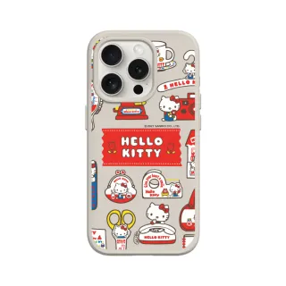 【RHINOSHIELD 犀牛盾】iPhone 14/Plus/Pro/Max SolidSuit背蓋手機殼/Sticker-生活小物(Hello Kitty)
