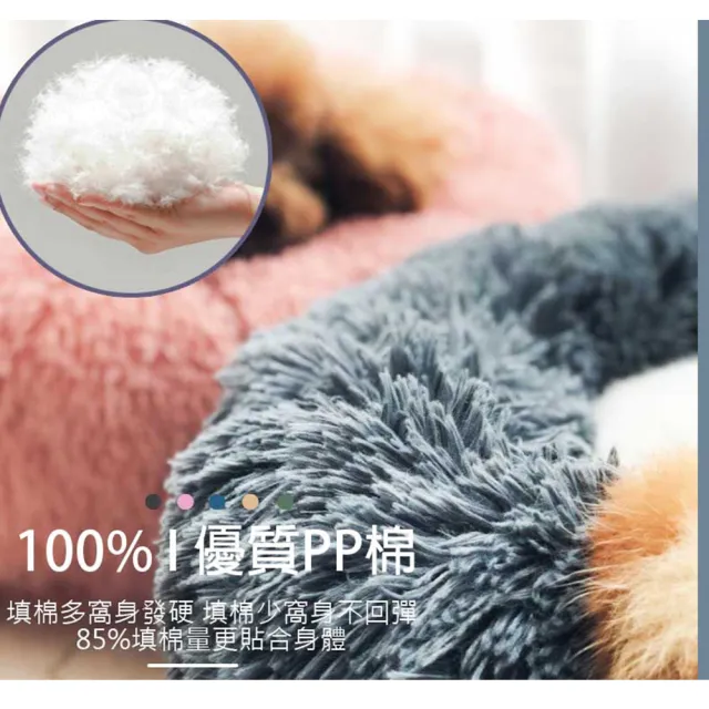 【LIKE PET】深度睡眠寵物窩-XL 直徑70cm(狗窩 貓窩 冬季保暖 睡覺窩 寵物睡窩 寵物床 床墊)
