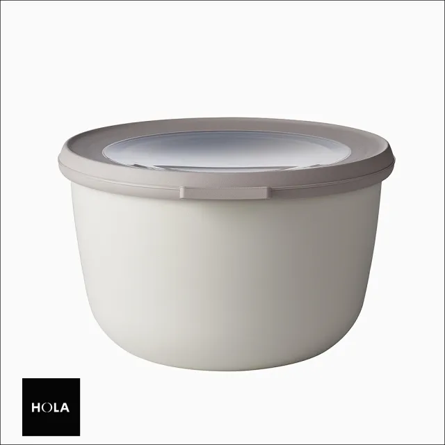 【HOLA】荷蘭 Mepal 圓形密封保鮮盒1L-白