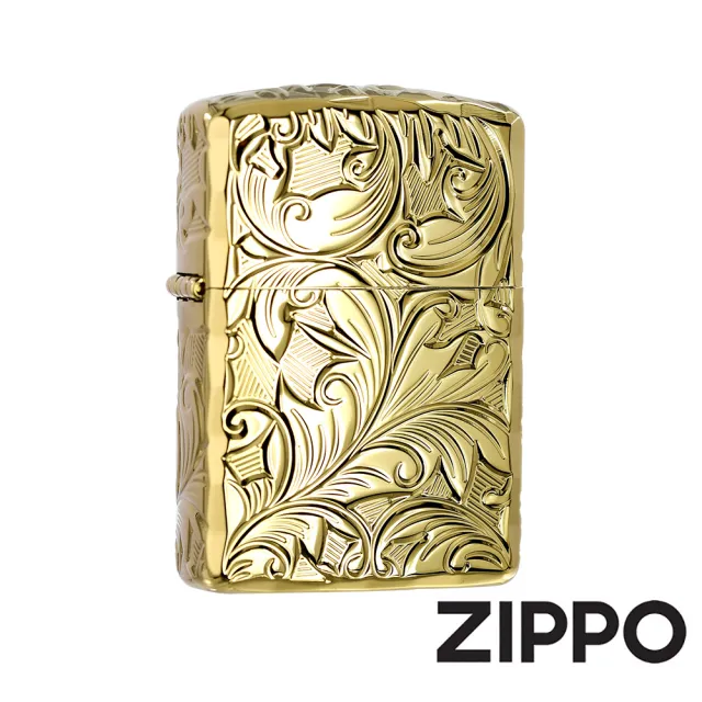 【Zippo】尊爵環繞唐草金-加厚版-防風打火機(美國防風打火機)