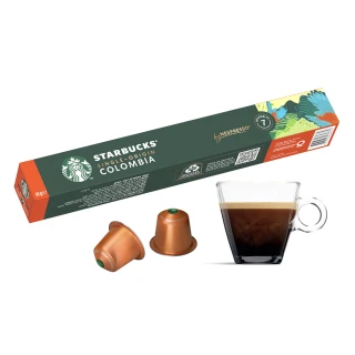 【STARBUCKS 星巴克】單一產區哥倫比亞咖啡膠囊10顆/盒 15個月(適用於Nespresso膠囊咖啡機)