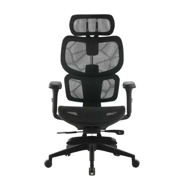 YOKA 佑客家具 影瞳工學椅-黑-免組裝(辦公椅 主管椅 