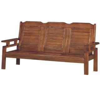 【Hampton 漢汀堡】哈雷雲杉木實木三人椅(木沙發/木椅/實木椅)