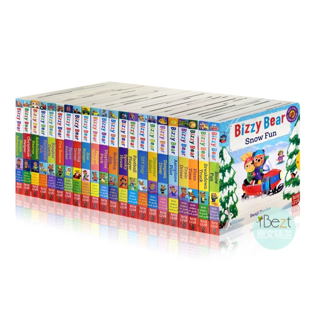 【iBezT】Bizzy Bear28冊套裝(Bizzy Bear超人氣硬頁QR CODE版)