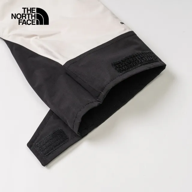 【The North Face 官方旗艦】北面兒童白色DryVent防水透氣保暖連帽衝鋒衣｜899AQLI(外套)