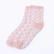 【OB 嚴選】韓國製立體浮雕織紋粉嫩系中筒襪 《ZA1380》