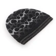 【COACH】金屬纖維CC Logo 羊毛毛帽(黑色)