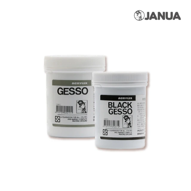 老人牌JANUA 油畫壓克力打底劑GESSO330+250ml(贈紙膠帶)