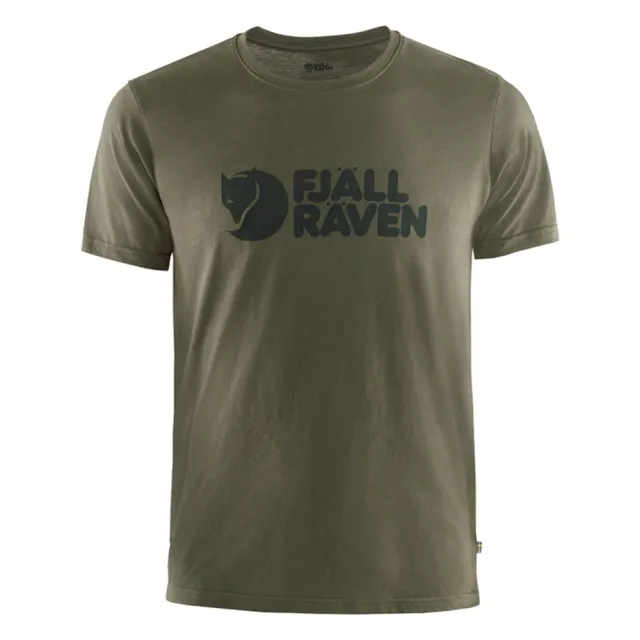 【Fjallraven】Logo T恤 男(FR87310-051麻花灰 113粉筆白 160赭黃 550黑 633深橄欖)