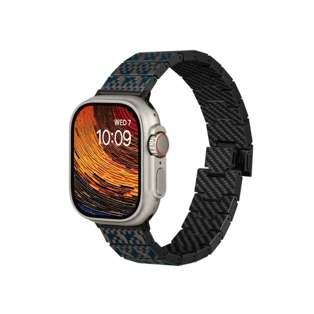 PITAKA AppleWatch 全尺寸共用浮織碳纖維磁扣商務錶帶夢境現代款(41/42/44/45/49mm)