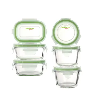 【Snapware 康寧密扣】全新升級寶寶副食品玻璃保鮮盒6入裝(醬料盒、調味盒)