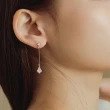 【MiiK】夾式耳環 耳夾 無耳洞 垂墬款《白色幻境》(鋯石 長耳環 耳環韓系)