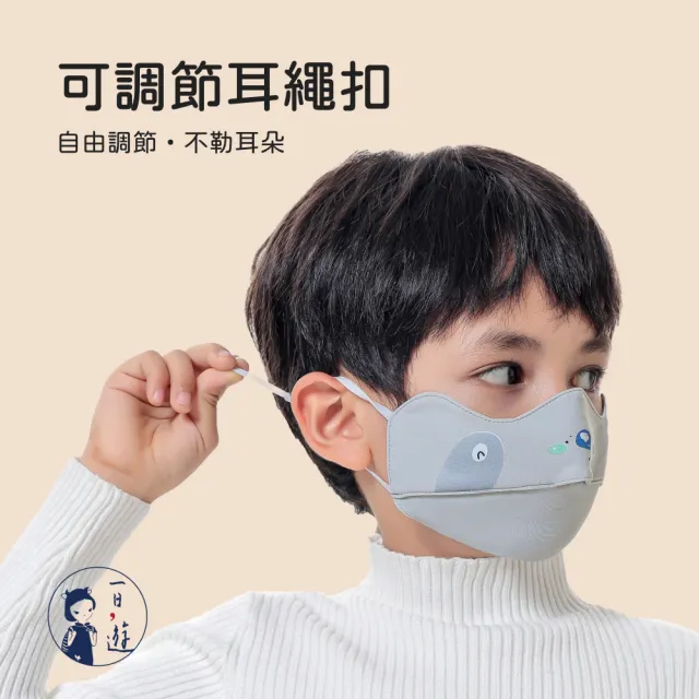 【NicoFun 愛定做】2入 兒童口罩 兒童防風保暖口罩 透氣護眼角 N95熱風棉防護口罩(可水洗 可調式耳扣)