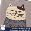 【Kusuguru Japan】卡夾包 日本眼鏡貓多卡用分層卡夾拉鍊包 可放6.5吋手機-NekoZagawa款