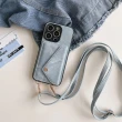 【WJ】iPhone 15/Pro/Plus/Pro Max 全包加厚升級版掛繩插卡手機保護殼