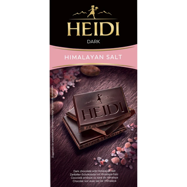 即期品【即期品】HEIDI 赫蒂 喜瑪拉雅鹽黑巧克力80g(賞味期限:2024/11/12)